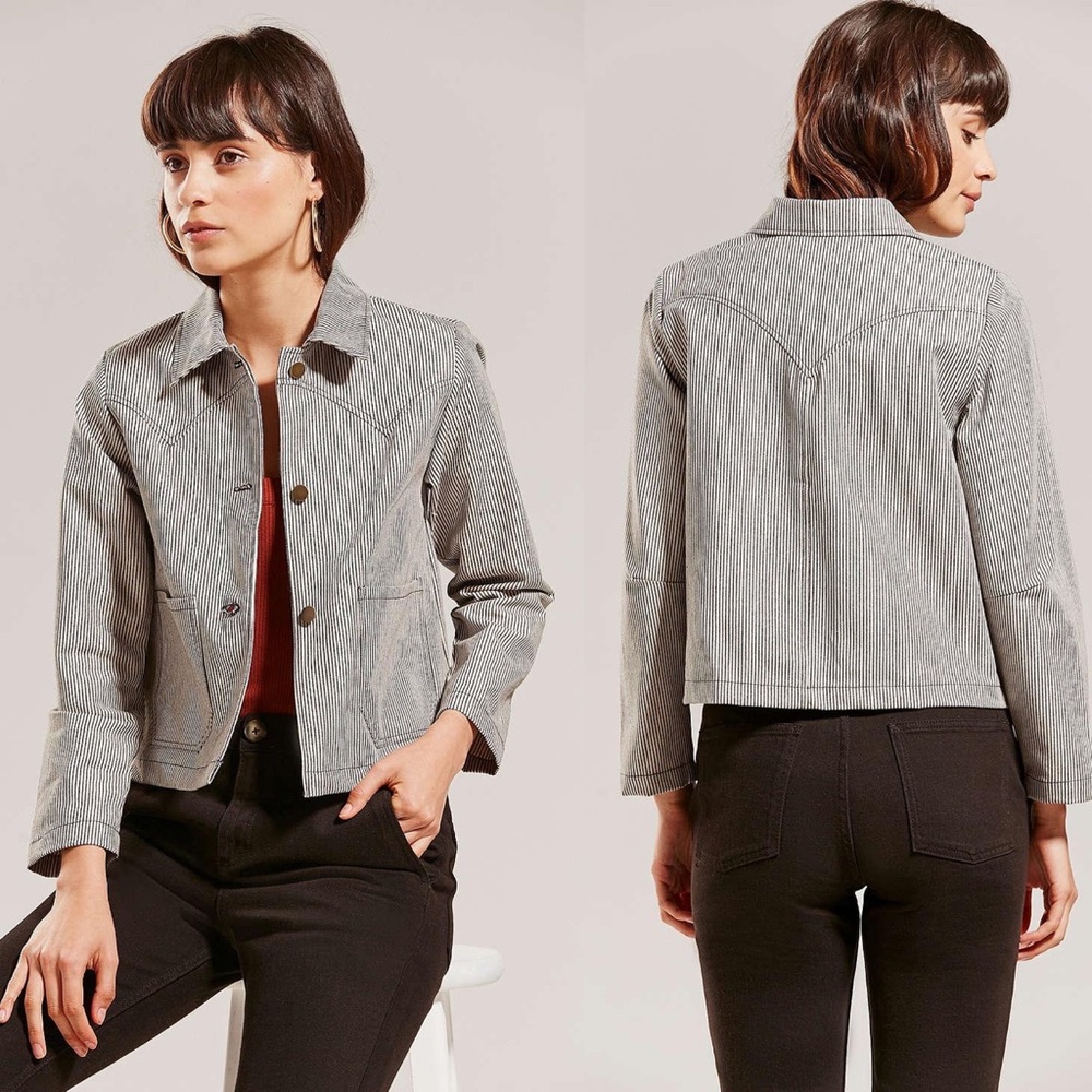 Lykke Wullf | Summer Striped Ranch Boxy Jacket Size: Small